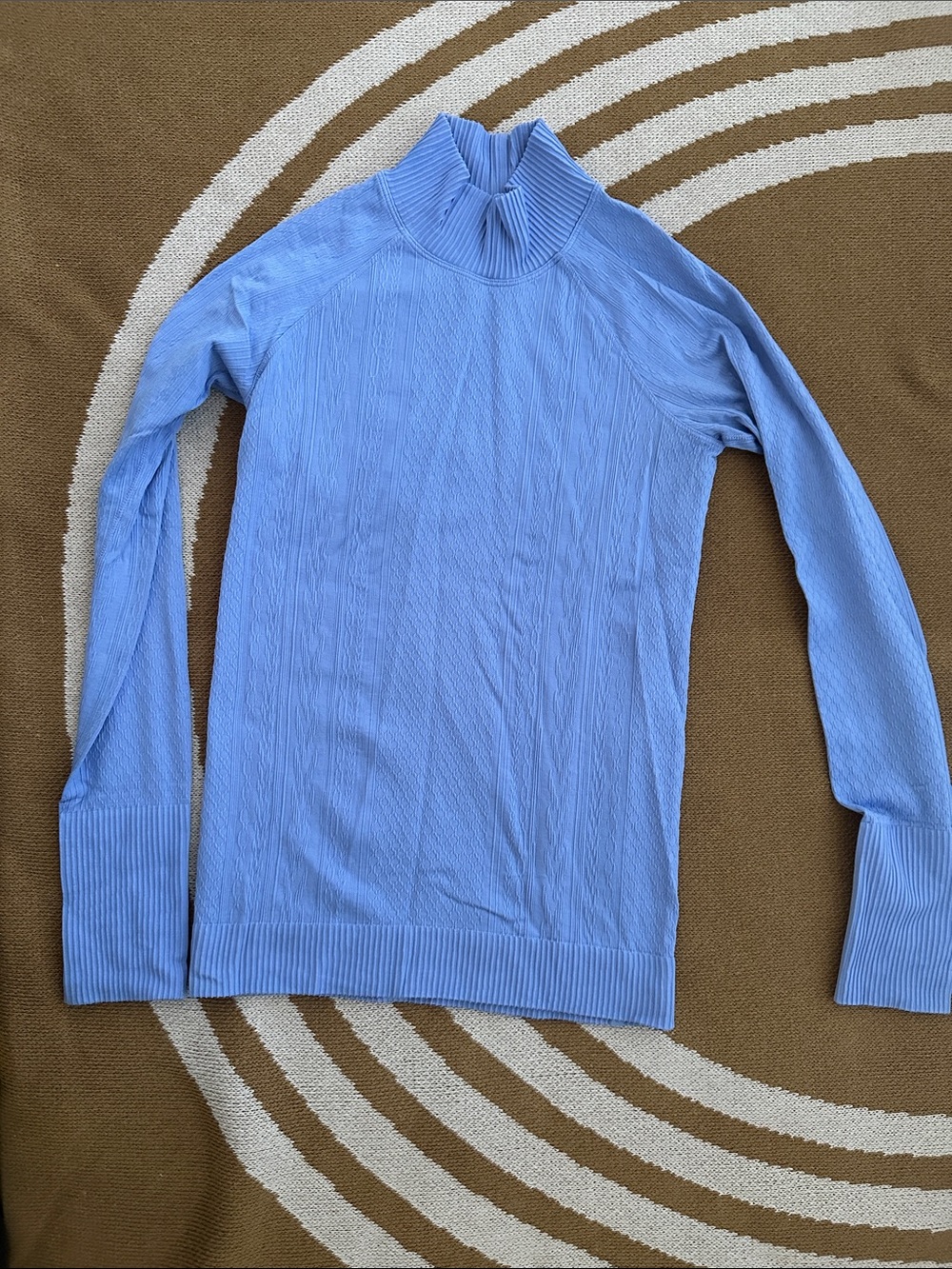 Periwinkle Ribbed Turtleneck Active Top